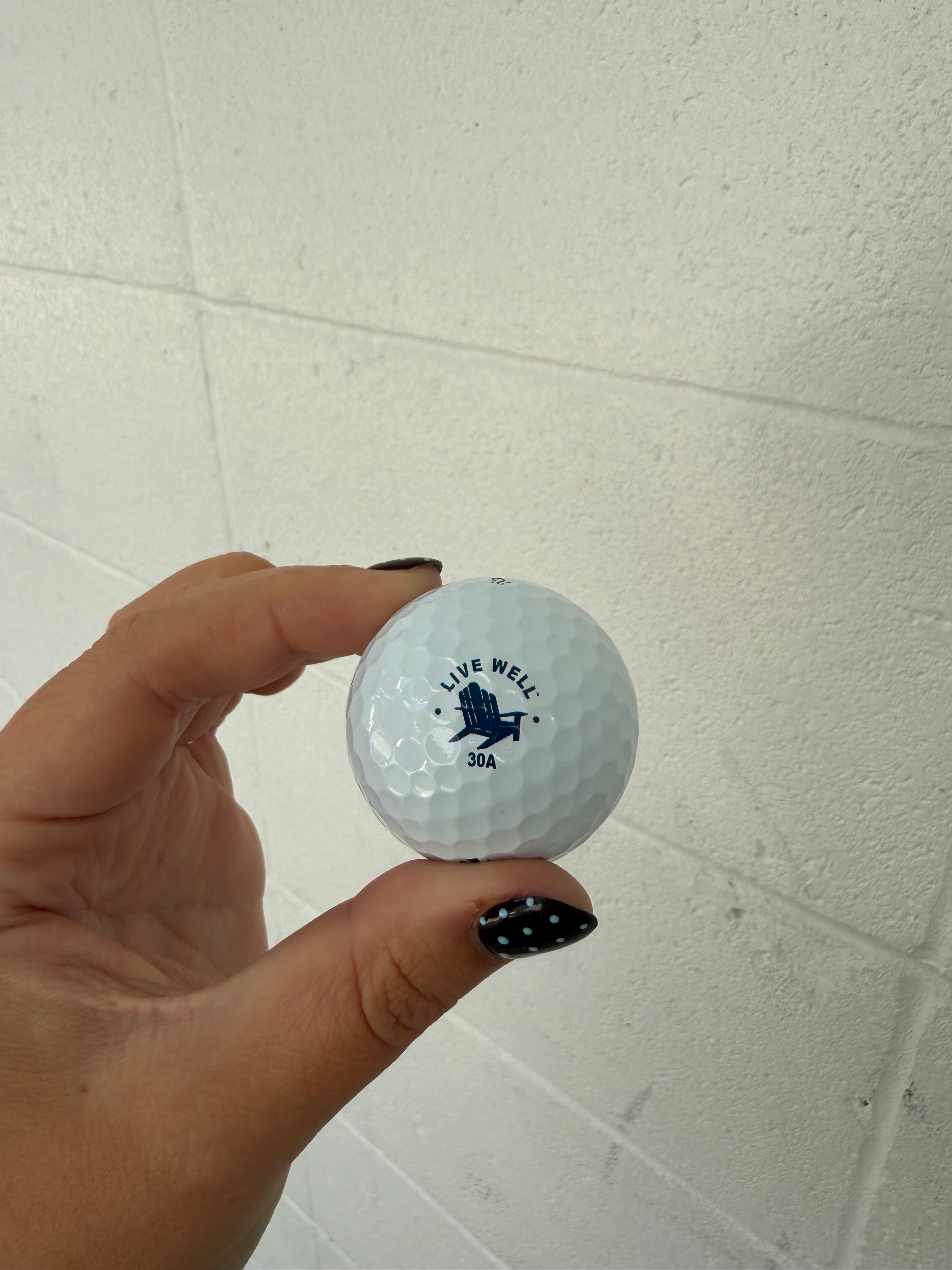 Live Well 30A Classic Logo Golf Ball