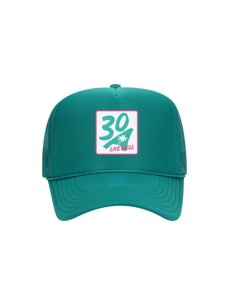 Live Well 30A Palm Patch Foam Trucker Hat