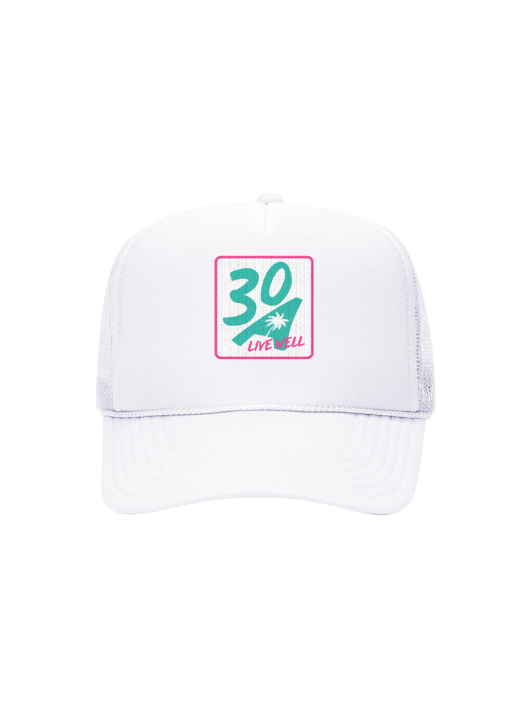 Live Well 30A Palm Patch Foam Trucker Hat