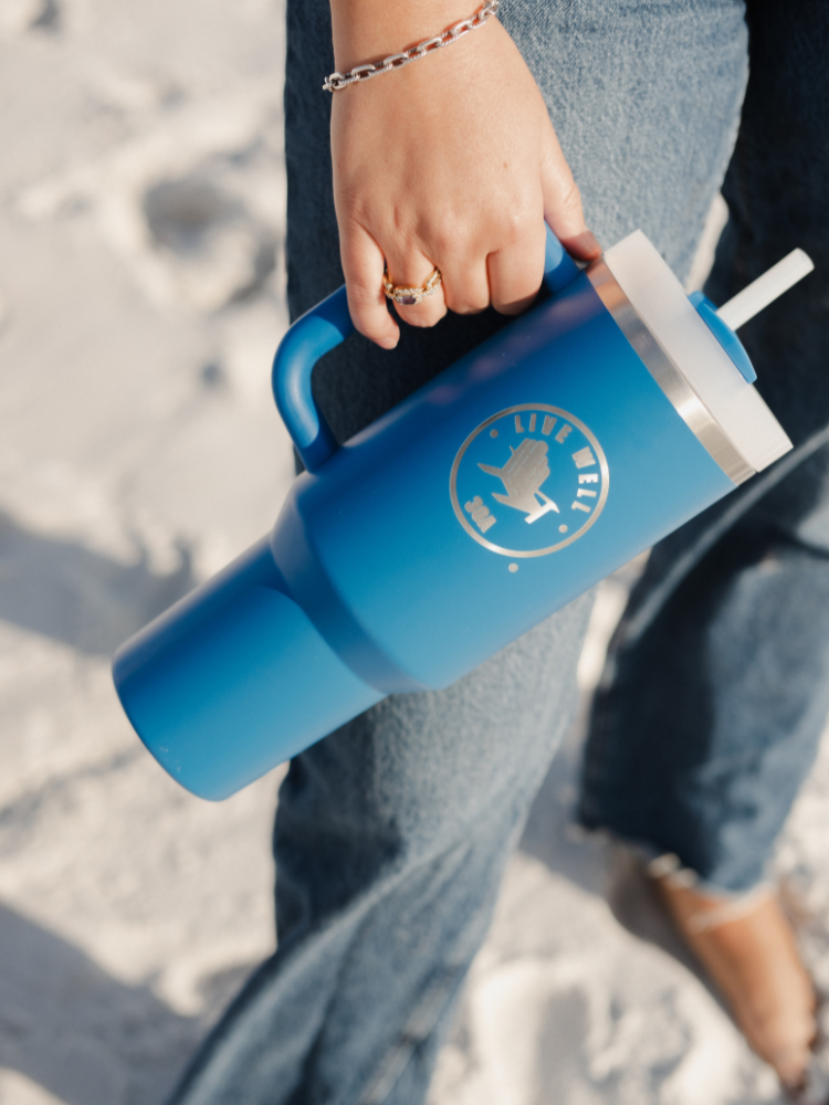 Live Well 30A Circle Logo Etched Stanley Quencher H2.O FlowState™ Tumbler