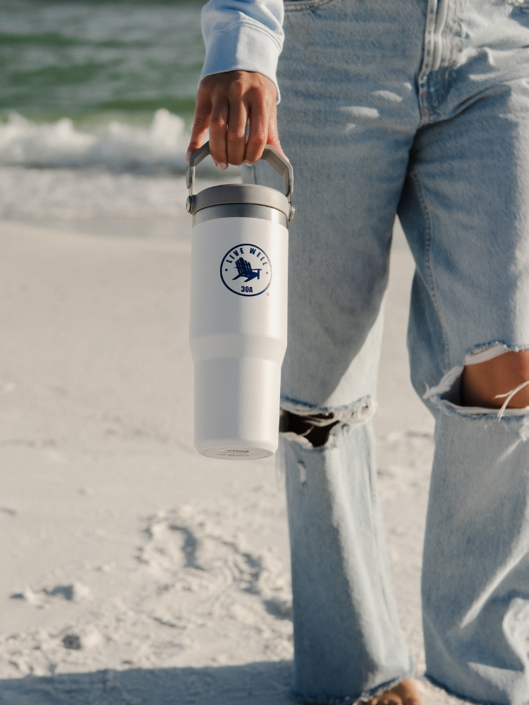 Live Well 30A Circle Logo Print Stanley IceFlow Flip Straw Tumbler 30oz