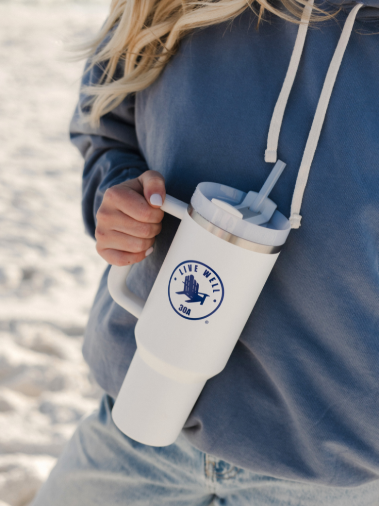 Live Well 30A Circle Logo Print Stanley Quencher H2.O FlowState™ Tumbler