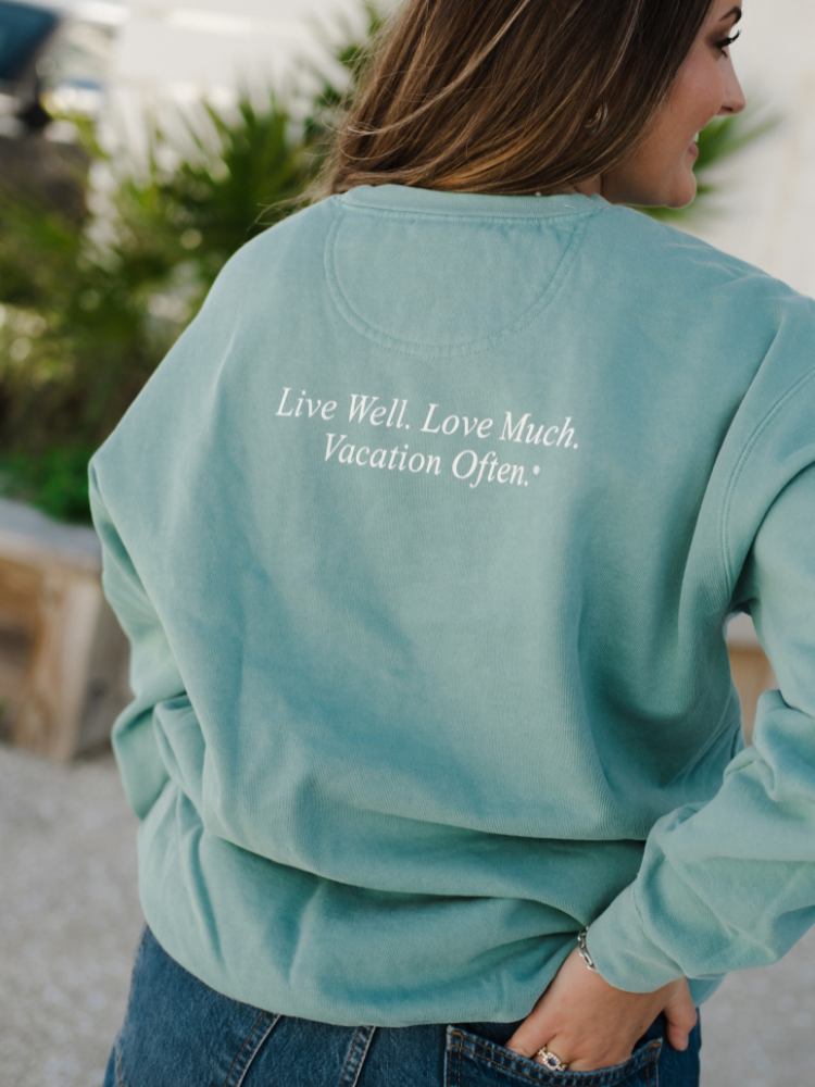 Live Well 30A Classic Logo Comfort Colors Sweatshirt