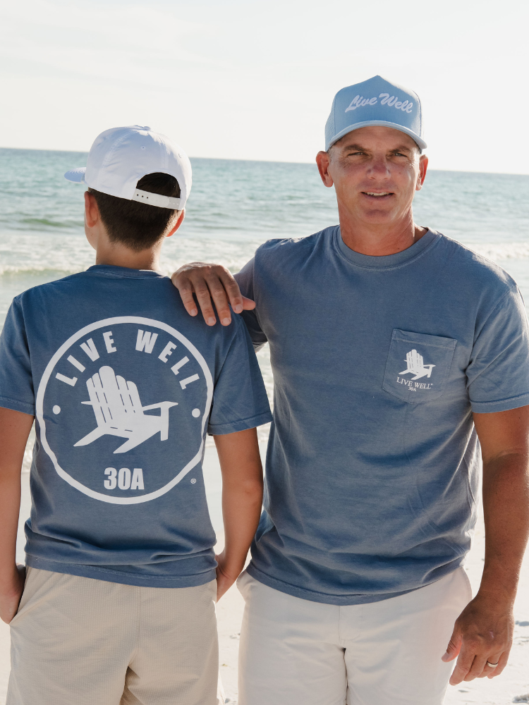 Live Well 30A Circle Logo Pocket T-Shirt