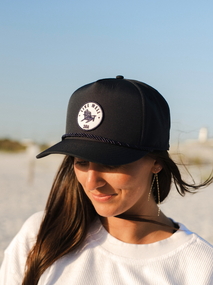 Live Well 30A Circle Logo Rope Hat