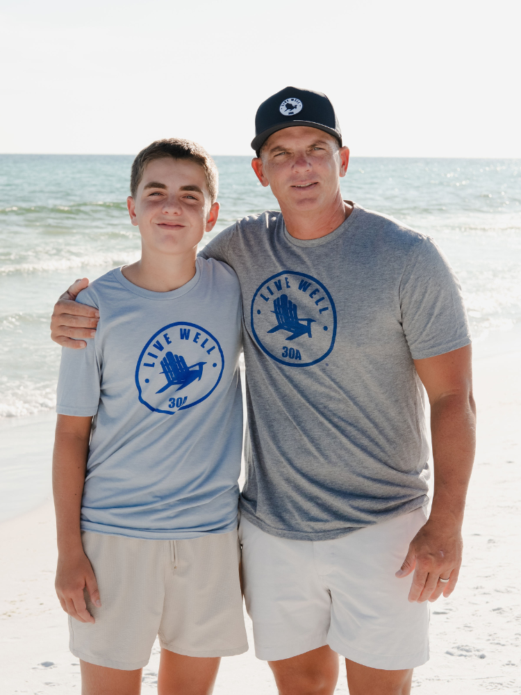 Live Well 30A Circle Logo Tri-Blend T-Shirt