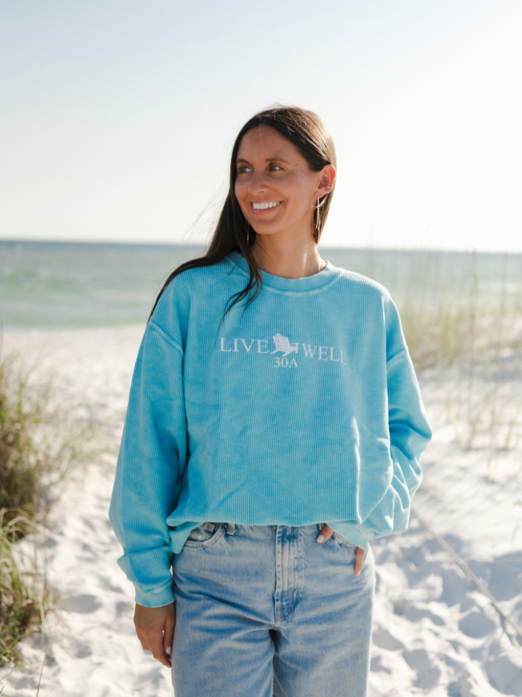Live Well 30A Classic Logo Corded Crew ChickaD Sweatshirt