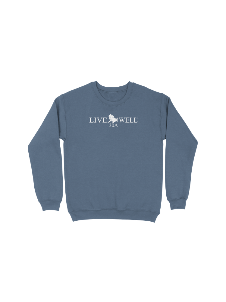 Live Well 30A Classic Logo Comfort Colors Lightweight Sweatshirt