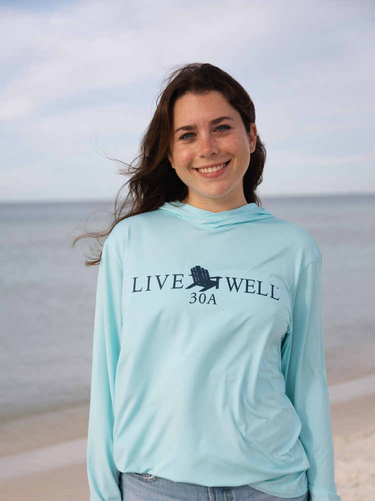 Live Well 30A Classic Logo Performance Sun Shirt Hoodie