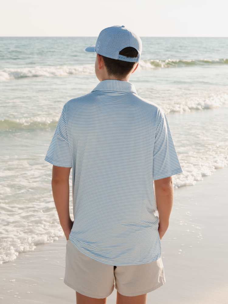 Live Well Chair Embroidered Striped Polo