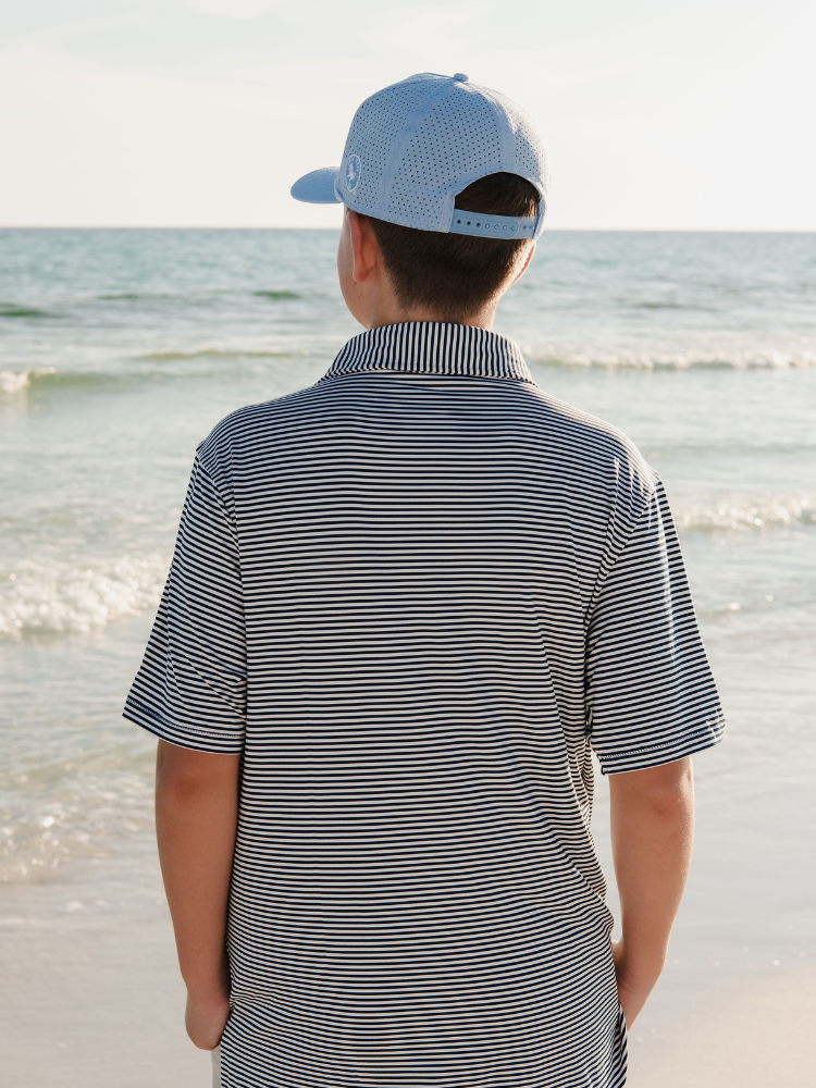 Live Well Chair Embroidered Striped Polo