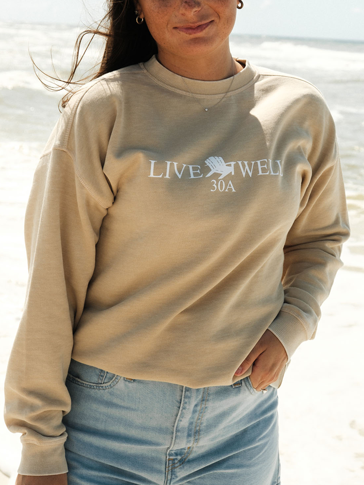 Live Well 30A Classic Logo Campus Sweatshirt