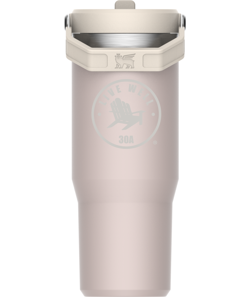 Live Well 30A Circle Logo Etched Stanley IceFlow Flip Straw Tumbler 30oz