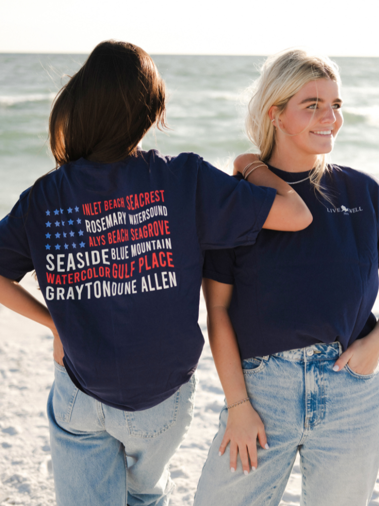 Summer Town American Flag Pocket T-Shirt