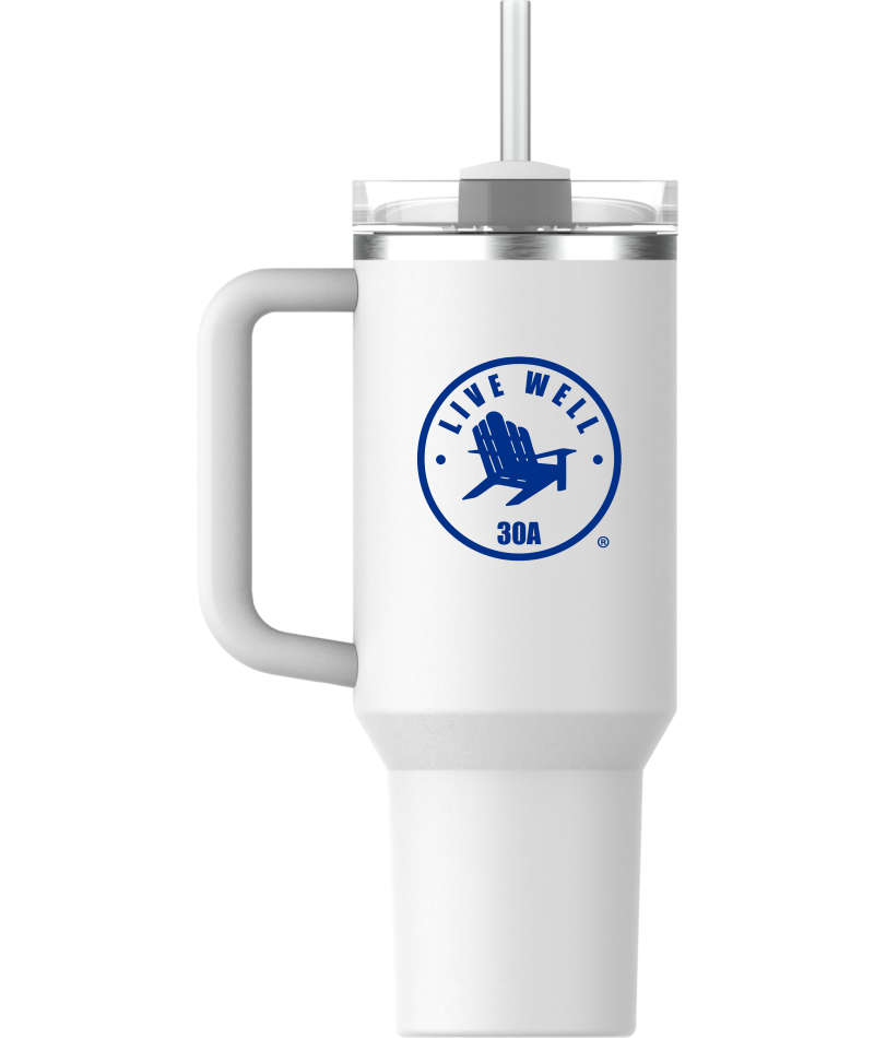 Live Well 30A Circle Logo Print Stanley Quencher H2.O FlowState™ Tumbler